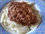 Receta Macarrones a la boloñesa (fussion cook)