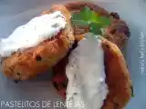 Receta Pastelitos de lentejas con salsa de yogur y menta