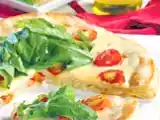 Receta Pizza - con masa de tarta...- de rucula y tomates cherry
