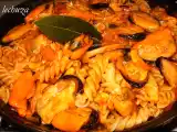 Receta Mejillones con fusilli en salsa marinera