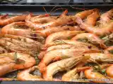 Receta Gambas flambeadas a la barbacoa