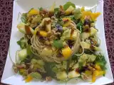 Receta Ensalada agridulce de espaguetis con un toque picante