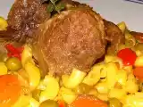 Receta Jarrete de ternera (morcillo) guisado con pasta