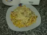 Receta Tagliatelle con carne de ternera( espaguetis de pasta fresca)