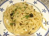 Receta Spaghetti olive e capperi (espaguetis con aceitunas y alcaparras)