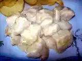 Receta Pollo con salsa de quesitos