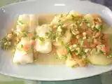 Receta Lomos de merluza en salsa vinagreta