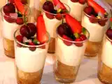 Receta Vaso degustación de crema de mascarpone con vinagre y frutos rojos