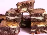 Receta Brownies con queso cremoso