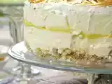 Receta Tarta helada de vainilla, limón y merengue francés