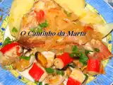 Receta Red fish estufado com marisco