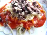 Receta Spaguetis con carne picada y salsa de tomate