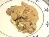 Receta Scaloppina con crema di funghi (escalope con crema de champiñones)