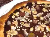 Receta Pizza dulce de chocolate y frutas.