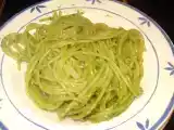 Receta Spaghetti con pesto (espaguetis con salsa pesto)