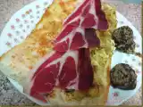 Receta Bocata de tomate, jamón y tortilla de patata