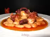 Receta Fabas (alubias blancas) con pulpo