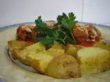 Receta Albóndigas con verduras en sofrito y tomate.
