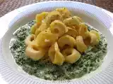Receta Pasta y verduras: tortellini con espinacas a la crema