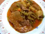 Receta Lengua guisada con papas y chauchas o judías verdes