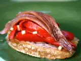 Receta Pintxo de anchoas y pimientos del piquillo