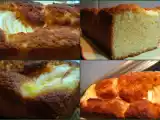 Receta Bizcocho con crema y manzana