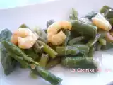 Receta Salteado de ajetes, trigueros y gambas