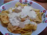 Receta Raviolis de berenjena a la crema de calabacín