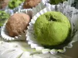 Receta Trufas de crocanti, naranja y té matcha