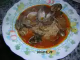 Receta Sopa de almejas y fideos