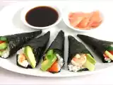 Receta Temaki ebi, temaki de gambas