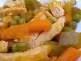 Receta Pechuga de pollo en salsa con verduras