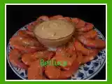 Receta Langostinos cocidos con salsa romesco