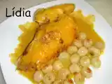 Receta Pollo asado con salsa de naranja y uvas
