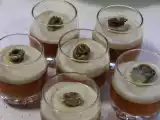 Receta Vaso de gelatina de tomate asado, con mousse de anchoa