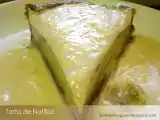 Receta Tarta de natillas con crema de plátano