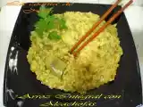 Receta Arroz caldoso integral con alcachofas.
