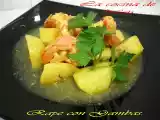 Receta Rape con gambas.