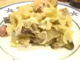 Receta Pasta farfalle con berenjenas y mozzarella al horno