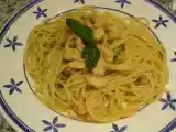 Receta Spaghetti asparagi e gamberoni (espaguetis espárragos y langostinos)