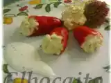 Receta Pimientos del piquillo relleno de ensaladilla de marisco al alio