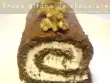 Receta Brazo gitano de chocolate y crema mascarpone