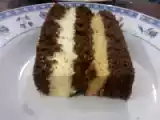 Receta Torta brownie con mousse de chocolate blanco y mousse de arepique