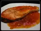 Receta Salmón al whisky con tomate(fussioncook)