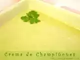 Receta Crema de champiñones con queso de cabra y yogurt