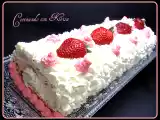 Receta Brazo de gitano de nata y fresas