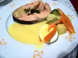 Receta Salmón al vapor con verduras y crema