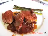 Receta Solomillo de iberico con salsa de vino de nueces y pasas