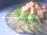 Receta Ensalada oriental de pepino, lechuga y pollo