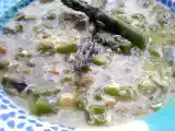 Receta Sopa de esparragos. paso a paso.